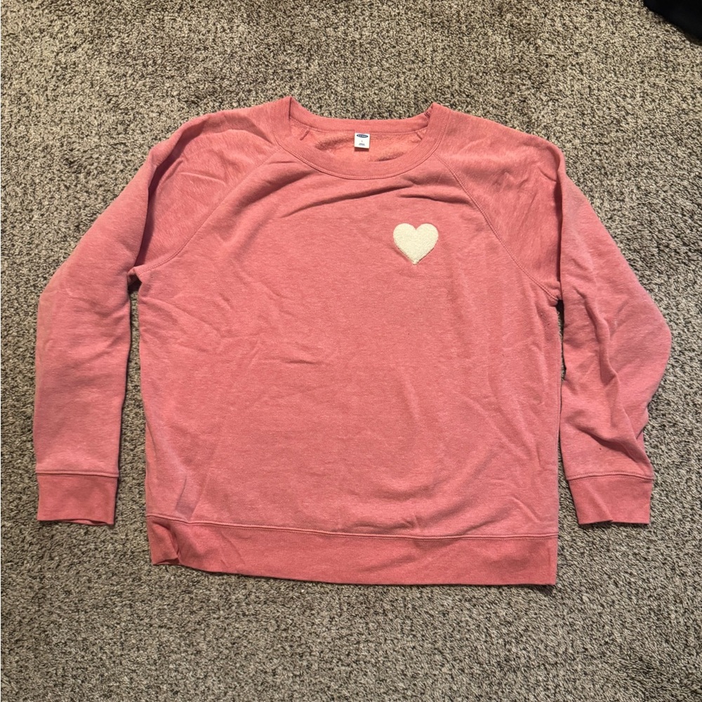 Super cute pink heart sweatshirt